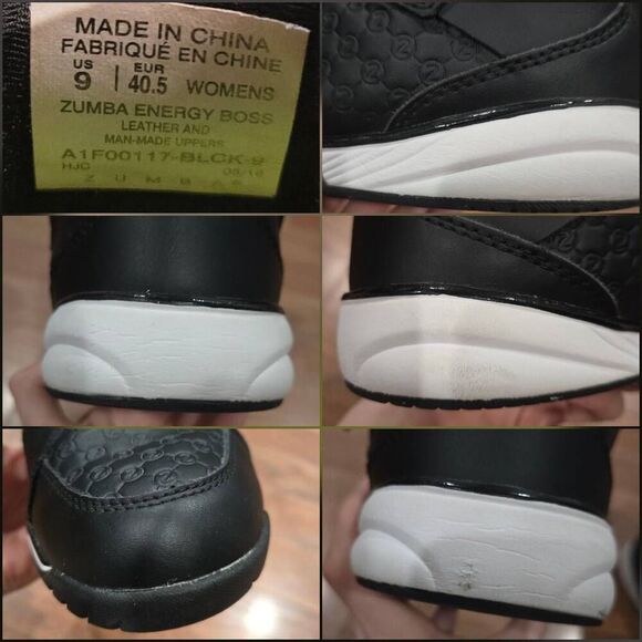 Zumba Energy Boss Black High Top Dance Sneakers Unisex Size 9-(F014) - Picture 11 of 13